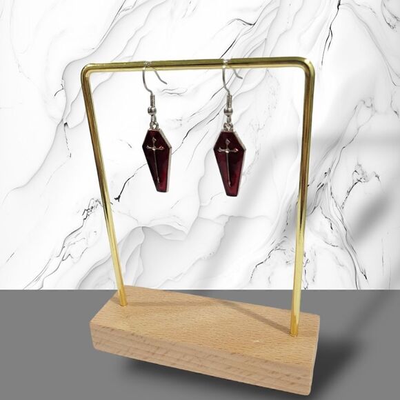 🦇Vampire Coffin Earrings🦇 (2-A027) - Picture 6 of 7